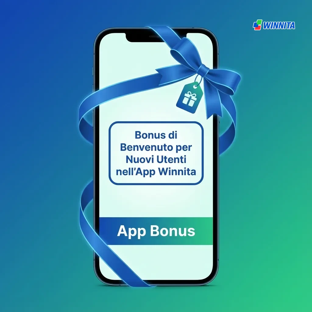 Schermata dell'app Winnita che mostra le opzioni di bonus di benvenuto per sport e casino per nuovi utenti