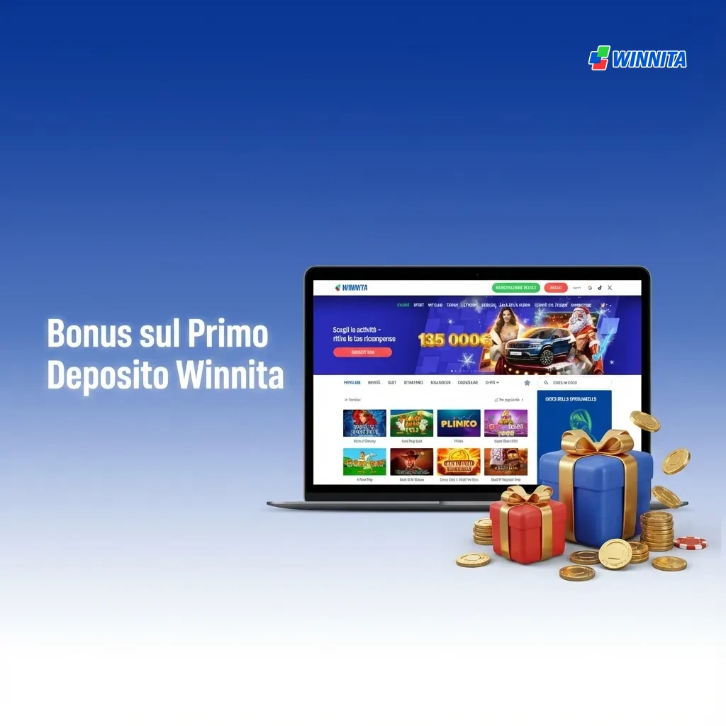 Winnita welcome bonus banner showing €1,500 plus 300 free spins offer for first deposit on casino and sports betting