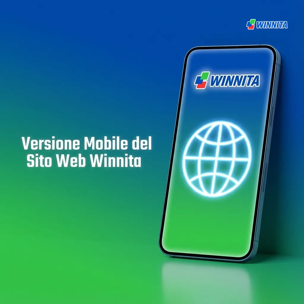 Smartphone displaying Winnita mobile website interface with casino games and betting options accessible without download