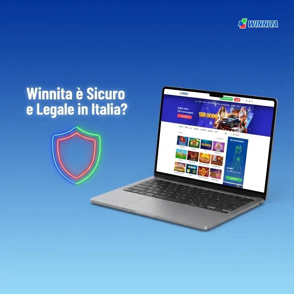 Winnita casino platform displaying Curacao eGaming license seal and SSL security certification badge